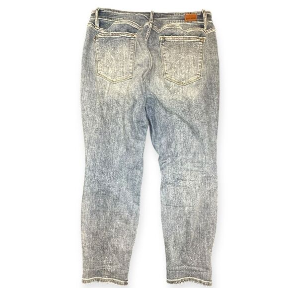 JUDY BLUE LOS ANGELES Women’s Light Wash Bleach Splash Boyfriend Jeans Size 18W - Picture 3 of 6